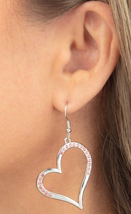 Tenderhearted Twinkle Pink Heart Earrings