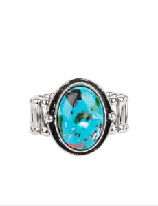 Marbled Blue Ring