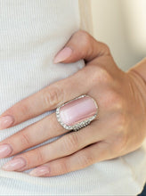 Load image into Gallery viewer, &quot;Fancy Feline&quot; Pink Cat&#39;s Eye Ring
