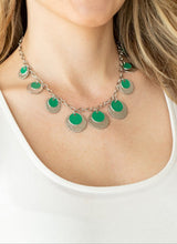 Load image into Gallery viewer, The Cosmos Are Calling Green Necklace and Earrings
