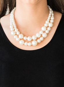 "The Modest" White Necklace and Earrings
