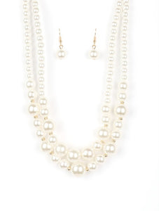 The More The Modest White Pearl Necklace and Earrings