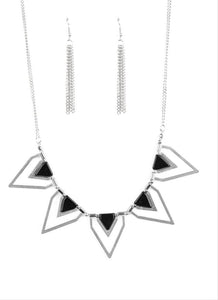 The Pack Leader Black Necklace and Earrings