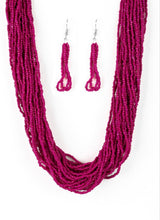 Load image into Gallery viewer, The Show Must CONGO On! Pink Necklace and Earrings
