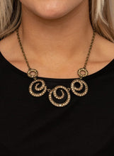 Load image into Gallery viewer, Total Head-Turner Brass Necklace and Earrings
