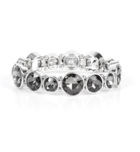 Load image into Gallery viewer, Twinkling Tease Silver and Smoky Gray Bracelet
