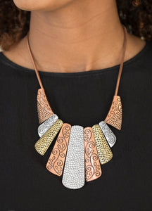Untamed Mixed Metal Necklace and Earrings