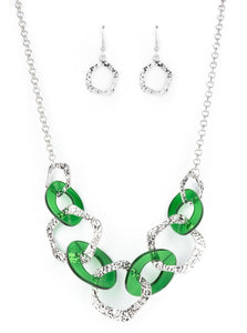 Urban Circus Green Necklace and Earrings
