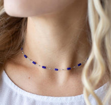 Load image into Gallery viewer, Urban Expo Blue Choker Necklace and Earrings
