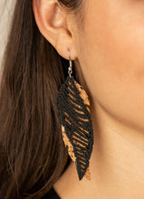 Load image into Gallery viewer, WINGING Off The Hook Black Earrings
