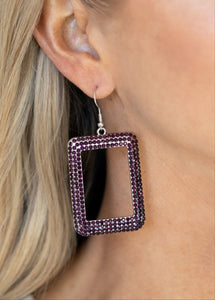 World FRAME-ous Purple Earrings