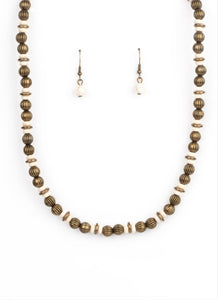 ZEN You Least Expect It Brass Necklace and Earrings